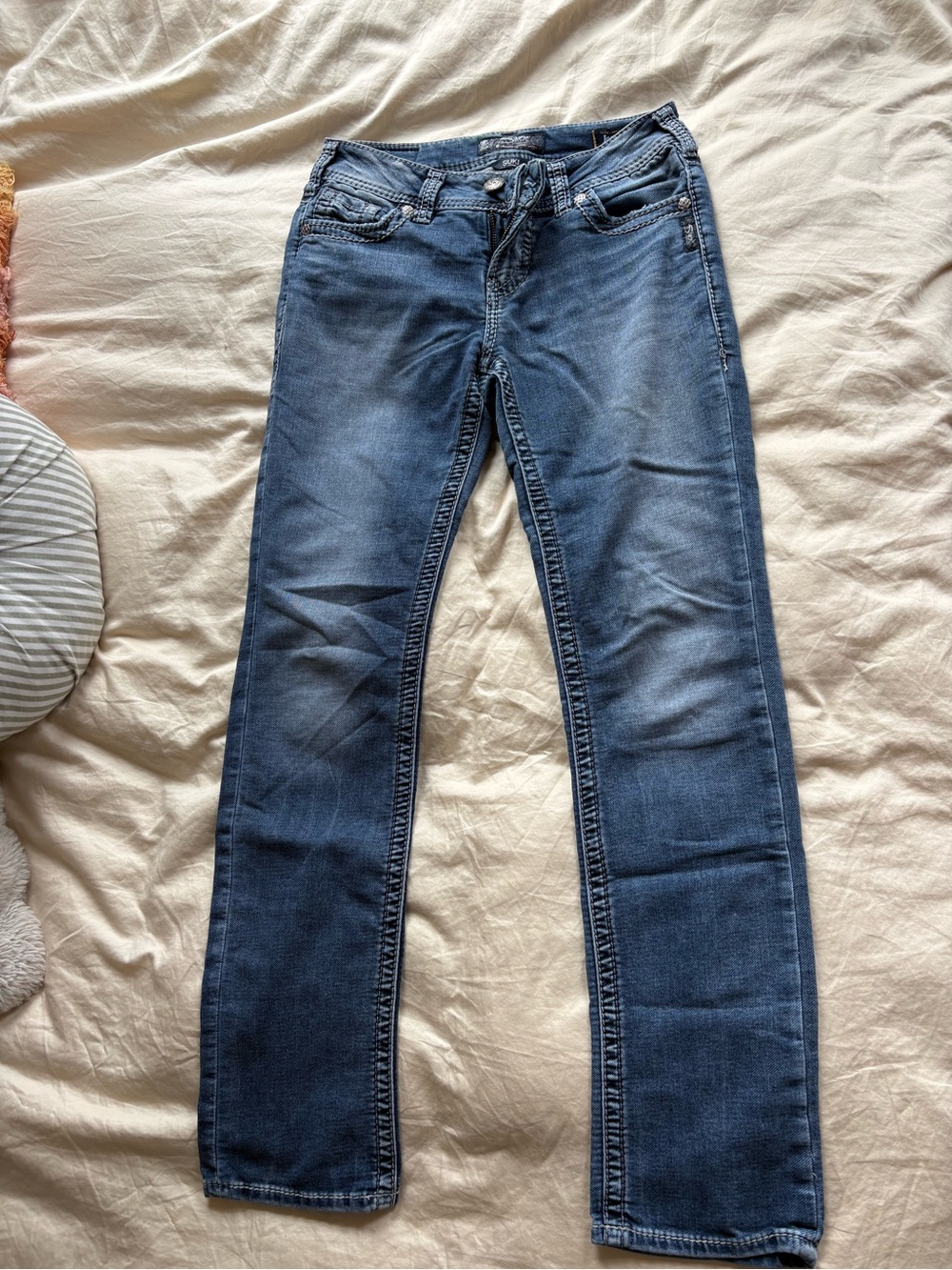 Silver Jeans Women's Skinny Blue Stretch Denim